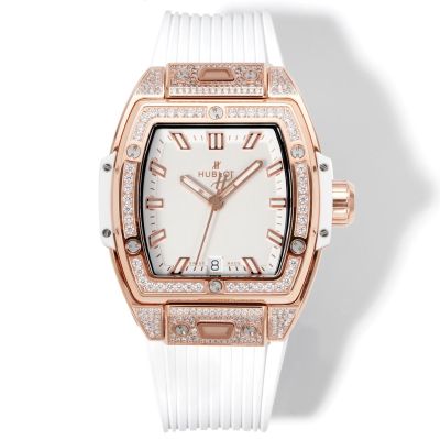 MS Factory Swiss Replica Hublot Spirit of Big Bang Rose Gold Diamond White Watch 39mm 